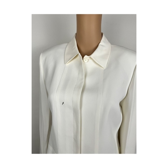 Anne Klein White Lightweight Blazer Size 10 - Picture 4 of 10